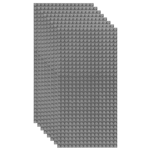 HUIZDQ 8 Stück Klassische Grundplatten für Bauklötze, 100% kompatibel mit Allen großen Marken, mit 32 X 16 Noppen, Grau HUIZDQ 8 Stück Klassische Grundplatten für Bauklötze, 100% kompatibel mit Allen großen Marken, mit 32 X 16 Noppen, Grau von HUIZDQ