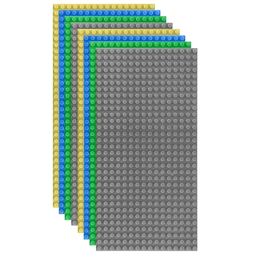 HUIZDQ 8 Stück Klassische Grundplatten für Bauklötze, 100% kompatibel mit Allen großen Marken, mit 32 X 16 Noppen, Mehrfarbig HUIZDQ 8 Stück Klassische Grundplatten für Bauklötze, 100% kompatibel mit Allen großen Marken, mit 32 X 16 Noppen, Mehrfarbig von HUIZDQ