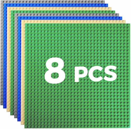 HUIZDQ 8 Stück Klassische Grundplatten für Bauklötze, 100% kompatibel mit Allen großen Marken, mit 32 X 32 Noppen, Mehrfarbig HUIZDQ 8 Stück Klassische Grundplatten für Bauklötze, 100% kompatibel mit Allen großen Marken, mit 32 X 32 Noppen, Mehrfarbig von HUIZDQ