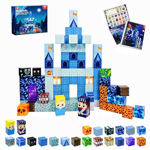 HUIZHOU Magnetic Blocks Set,Magnetische Bausteine, Magnet bausteine Kinder Lernspielzeug zur Förderung von Kreativität und Logik Bauklötze Magnet für Jungen & Mädchen 3–8 Jahre (Blaue Burg 100PCS) HUIZHOU Magnetic Blocks Set,Magnetische Bausteine, Magnet bausteine Kinder Lernspielzeug zur Förderung von Kreativität und Logik Bauklötze Magnet für Jungen & Mädchen 3–8 Jahre (Blaue Burg 100PCS) von HUIZHOU