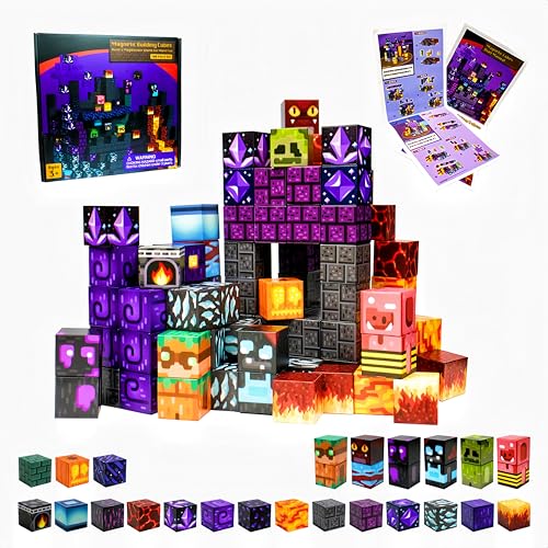 HUIZHOU Magnetic Blocks Set,Magnetische Bausteine, Magnet bausteine Kinder Lernspielzeug zur Förderung von Kreativität und Logik Bauklötze Magnet für Jungen & Mädchen 3–8 Jahre (Magmahöhle 100PCS) HUIZHOU Magnetic Blocks Set,Magnetische Bausteine, Magnet bausteine Kinder Lernspielzeug zur Förderung von Kreativität und Logik Bauklötze Magnet für Jungen & Mädchen 3–8 Jahre (Magmahöhle 100PCS) von HUIZHOU