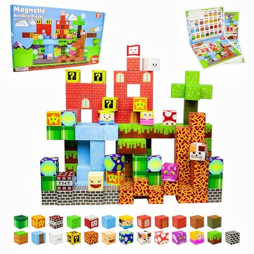 HUIZHOU Magnetic Blocks Set,Magnetische Bausteine, Magnet bausteine Kinder Lernspielzeug zur Förderung von Kreativität und Logik Bauklötze Magnet für Jungen & Mädchen 3–8 Jahre (Spiele 150PCS) von HUIZHOU