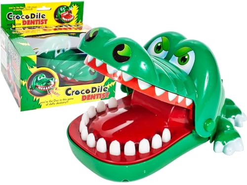 HUKITECH NEU Crocodile Dentist Krokodil Spiel Geschicklichkeitsspiel Aktionsspiel Partyspiel Zahnarzt Reflex Game Gesellschaftsspiel Familienspiel von HUKITECH
