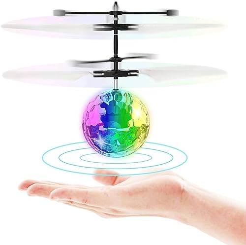 HUKITECH NEU! Induction Copter - RC Spielzeug (handgesteuert) - Fliegende leuchtende Kugel - Faszinierende Lichteffekte - Spiel mit Fernsteuerung von HUKITECH