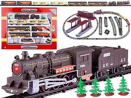 Railcar Series - Interaktive elektrische XXL Eisenbahn FENFA - NOSTALGIA (16 Teile) - Skala 1:87 - Realistische Sound- und Lichteffekte von HUKITECH