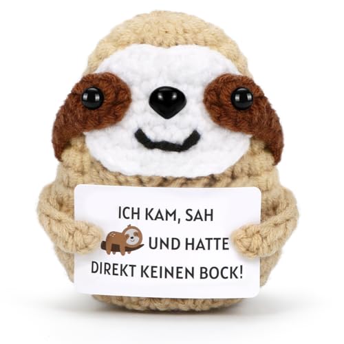 HUKUMA Positive Geschenke Faultier Kuscheltier,Gehäkeltes Emotional Support Geschenk,Inspirational Gifts,Stress Relief Gifts,Positive Crochet Animals,Pocket Hug Faultier Support Mental Health HUKUMA Positive Geschenke Faultier Kuscheltier,Gehäkeltes Emotional Support Geschenk,Inspirational Gifts,Stress Relief Gifts,Positive Crochet Animals,Pocket Hug Faultier Support Mental Health von HUKUMA