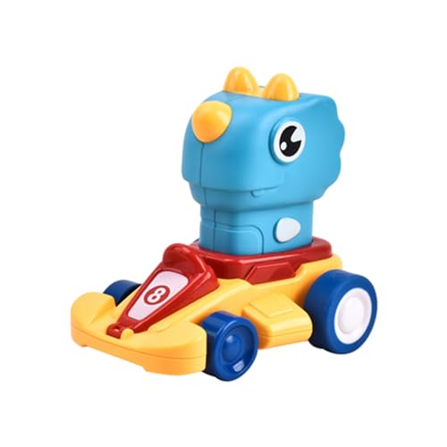 HUNYA Pull-and-Go-Autos | Dinosaurier-Spielzeugautos für Kleinkinder,Dino-Truck Triceratops-Truck für Kinder, Dino-Autos mit Rückzugsreibung, Geschenk für Kinder, Tier-Cartoon-Spielzeugautos von HUNYA