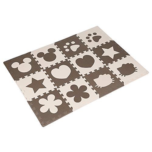 48 Stück Spielmatte Eva Schaumstoff Puzzlematte Wohnzimmer Dekoration Spielmatte Schaumstoffmatte Schutzmatten rutschfest Stabil Puzzlematte,Spielmatte Baby(48 Stück - Beige) von HUOLE