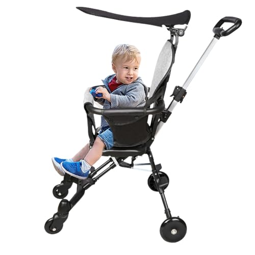 Dreirad zum Schieben für Mädchen/Jungen, Baby-Dreirad, skalierbar bis 30 kg, Babyfahrrad für Kinder ab 1 Jahr, Teleskopstange – 30 x 55 x 86,5 cm – Grau + Schwarz Dreirad zum Schieben für Mädchen/Jungen, Baby-Dreirad, skalierbar bis 30 kg, Babyfahrrad für Kinder ab 1 Jahr, Teleskopstange – 30 x 55 x 86,5 cm – Grau + Schwarz von HUOLE