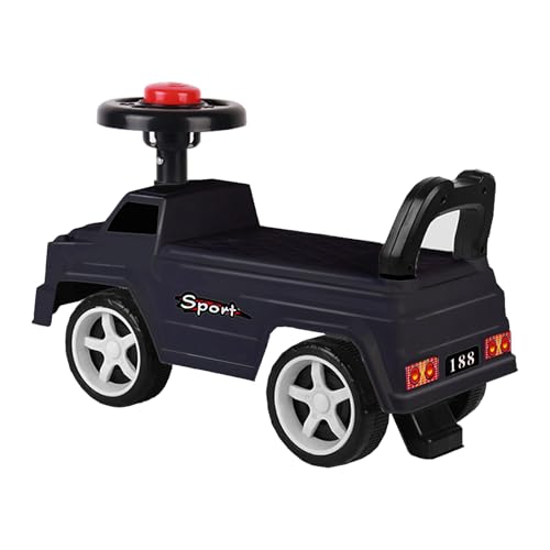 Feuerwehrauto für Kinder mit Alarmleuchte, Baby mit Musik & Hupe, Lenkrad & versteckter Raum, Belastung 25 kg für Kinder von 1-4 Jahren, 48 x 22 x 34 cm, schwarz Feuerwehrauto für Kinder mit Alarmleuchte, Baby mit Musik & Hupe, Lenkrad & versteckter Raum, Belastung 25 kg für Kinder von 1-4 Jahren, 48 x 22 x 34 cm, schwarz von HUOLE