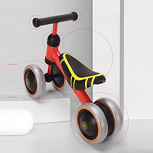 HUOLE Kinder Laufrad Lauffahrrad Balance Bike ab 1 Jahr Baby Rutschrad mit TPU-Rädern Keine Schrauben Geschenke für Jungen/Mädchen Kleinkind Spielzeug-50 * 18 * 38cm-rot HUOLE Kinder Laufrad Lauffahrrad Balance Bike ab 1 Jahr Baby Rutschrad mit TPU-Rädern Keine Schrauben Geschenke für Jungen/Mädchen Kleinkind Spielzeug-50 * 18 * 38cm-rot von HUOLE