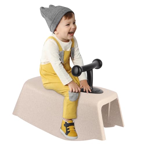 La Cosa Explore-Lauflernhilfe – Lenkrad – für Kinder ab 12 Monaten – Spielzeugkiste – leise, kompakt, stabil, mehrere Richtungen (52 x 24 x 22,5 cm, Beige) von HUOLE