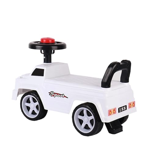 Rutschauto für Kinder, Traglast 25 kg, für Kinder von 2-6 Jahren, Lenkrad & versteckter Raum, Spielzeug für Jungen und Mädchen, 48 x 22 x 34 cm, Weiß Rutschauto für Kinder, Traglast 25 kg, für Kinder von 2-6 Jahren, Lenkrad & versteckter Raum, Spielzeug für Jungen und Mädchen, 48 x 22 x 34 cm, Weiß von HUOLE