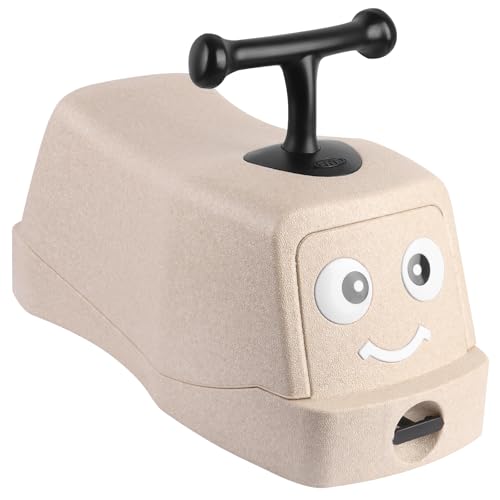 Sport Laufrad für Babys, 1 Jahr, Lauflernhilfe, Lenkrad, für Kinder ab 12 Monaten, Spielzeugbox, leise, kompakt, stabil, verschiedene Richtungen, 52 x 24 x 22,5 cm, Beige von HUOLE