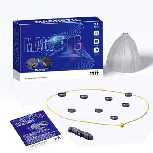 HUPIRCT Magnetisches Schachspiel, 40 PCS Magnetspiel, Tragbares magnetspiel, Lustiges Magnetspiel für 2-4 Spieler, Magnetisches Schachset für Kinder und Erwachsene (zufällige Form) von HUPIRCT