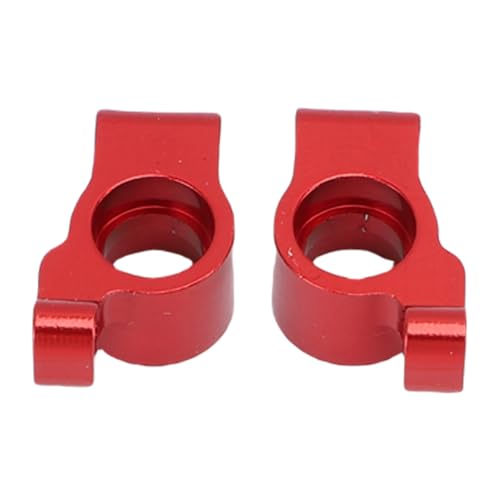 HUSHUI 2 Stück Hinterrad-Lenkbecher für RC-Autos Im Maßstab 1/24, Lenkersatzteile aus Legierungsmaterial, Links und Rechts (Rot) von HUSHUI
