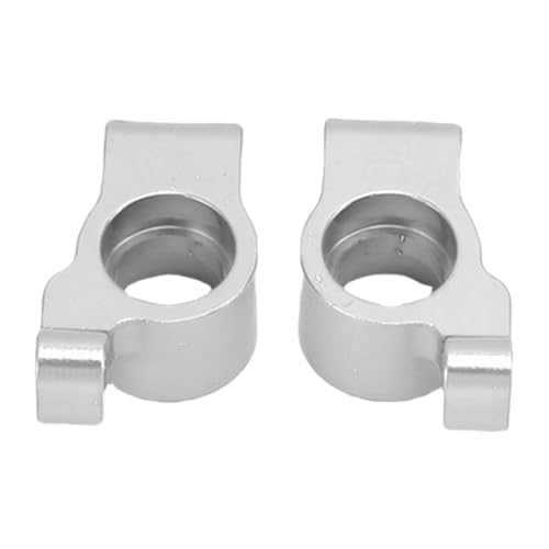 HUSHUI 2 Stück Hinterrad-Lenkbecher für RC-Autos Im Maßstab 1/24, Lenkersatzteile aus Legierungsmaterial, Links und Rechts (Silber) von HUSHUI