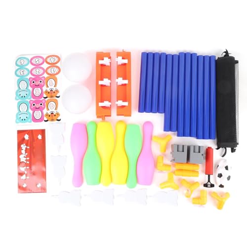 HUSHUI 2 in 1 Fußball -Bowlingspielzeug für Kinder 6 Pins 2 Leuchten Bowling Bälle Kleinkind Sportspielzeug für Innen- und Outdoor -Spiele von HUSHUI