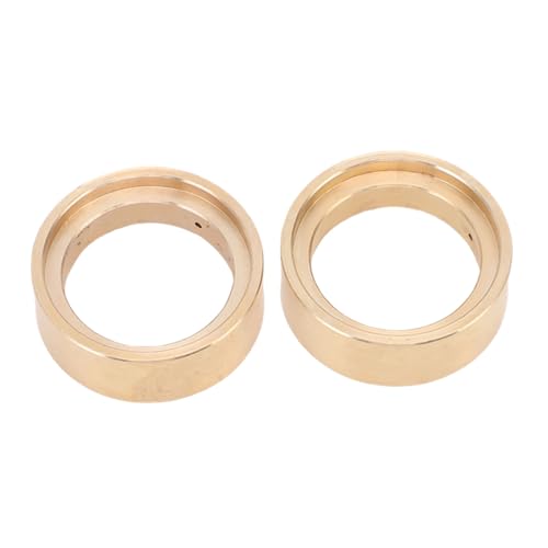 HUSHUI 2pcs Messing Internal Beadlock Clamp Ring Professional 1,3in 1/18 RC -Autozubehör mit Lochradgewichten für 9781 Hub von HUSHUI