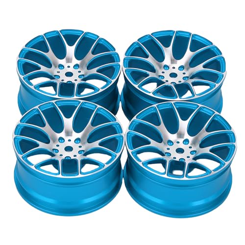 HUSHUI 4 Stück RC Radnaben Ersatz für MN128 MN86 G500 1/12 Aluminium Legierung RC Auto Radfelge Nabe (Blau) von HUSHUI
