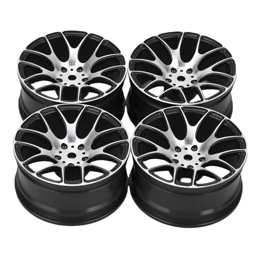 HUSHUI 4 Stück RC Radnaben Ersatz für MN128 MN86 G500 1/12 Aluminium Legierung RC Auto Radfelge Nabe (Schwarz) von HUSHUI