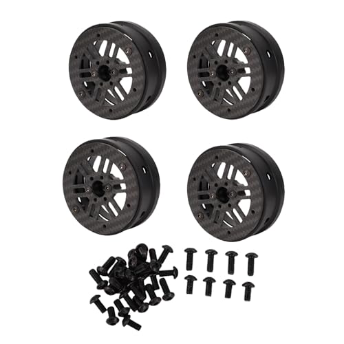 HUSHUI 4 Stück RC-Radnaben für Kletterautos Im Maßstab 1/10, Leichte Kohlefaser, 2,2 Zoll Ersatznabe, 6 Speichen, Fächerförmig, Hohl HUSHUI 4 Stück RC-Radnaben für Kletterautos Im Maßstab 1/10, Leichte Kohlefaser, 2,2 Zoll Ersatznabe, 6 Speichen, Fächerförmig, Hohl von HUSHUI