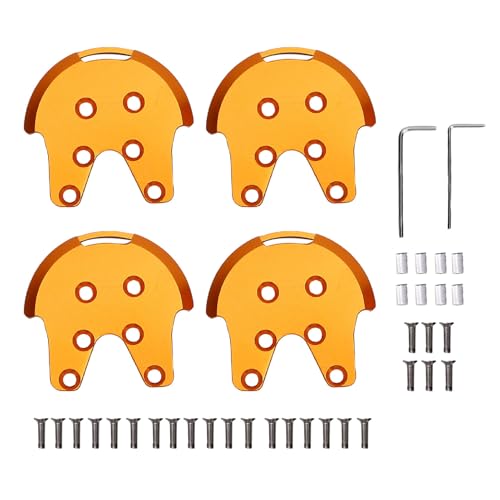 HUSHUI 4pcs Metallverstärkungsplatten -Kit für -Phantom 2 3 Drohnen, Aluminiumlegierung Schutzmotor -Motormontage Basis mit Vibrationsdämpfung (Gold) von HUSHUI