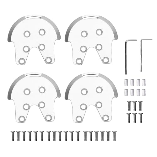 HUSHUI 4pcs Metallverstärkungsplatten -Kit für -Phantom 2 3 Drohnen, Aluminiumlegierung Schutzmotor -Motormontage Basis mit Vibrationsdämpfung (Silber) von HUSHUI