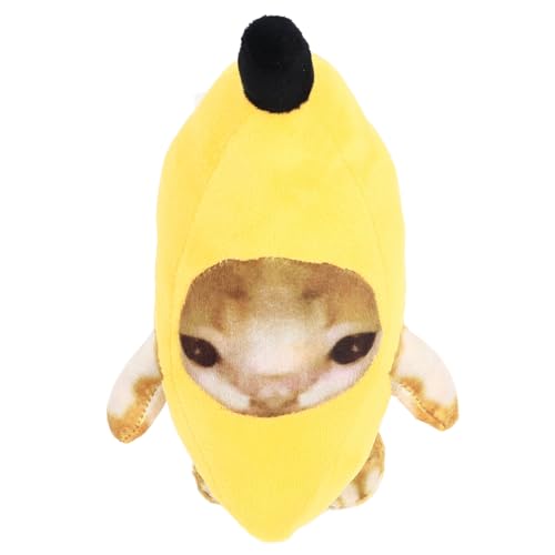 HUSHUI Banana Cat Plush Toy, Niedliche Cartoon Weichkuschelige, Gefüllte Tiere Spielzeug für Wohnkultur, Stressabbau, Geschenke (30 cm) von HUSHUI