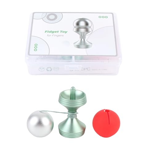 HUSHUI Desktop -Dekompressionsspielzeug, Stressabbau Gyroscope -Spielzeug, Leichtmetallspielzeug für EIN Büro mit Silikonabdeckung, Spielerische Fingerverlobung (Grün) von HUSHUI