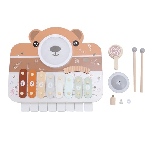 HUSHUI Holzmusik Percussion Toy, Handaugenkoordination, Baby -Musikinstrument mit Schlägel, Bildungseinführung, Ideal für Kleinkinder HUSHUI Holzmusik Percussion Toy, Handaugenkoordination, Baby -Musikinstrument mit Schlägel, Bildungseinführung, Ideal für Kleinkinder von HUSHUI