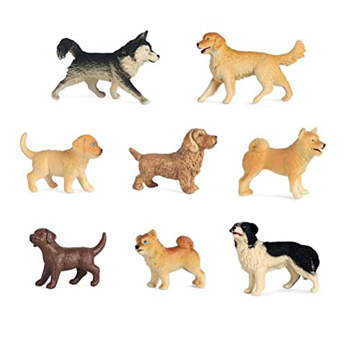 HUSHUI Hundefiguren-Spielset, 8-teiliges Hundefiguren-Spielset Mini-realistische, detaillierte Kunststoff-Welpenfiguren, Kuchendekoration, Geburtstagsgeschenk Kinder HUSHUI Hundefiguren-Spielset, 8-teiliges Hundefiguren-Spielset Mini-realistische, detaillierte Kunststoff-Welpenfiguren, Kuchendekoration, Geburtstagsgeschenk Kinder von HUSHUI