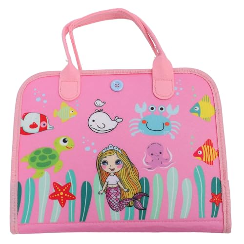 HUSHUI Kleinkind -Sensory Board, Tragbares Soft Filz -Bildungsspielzeug mit Buchstaben Zahlen Farben Formen Tiere, für Feine Motorische Fähigkeiten Handaugenkoordination (Rosa) von HUSHUI