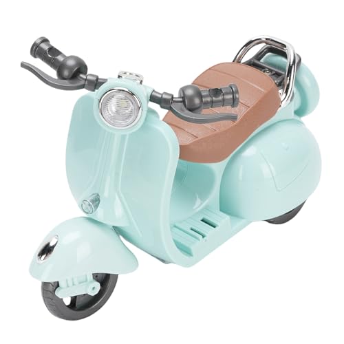 HUSHUI Mini Electric Doll Scooter mit Musik und Lichtern, Rotierende Puppenrollerfahrzeuge Spielzeugdesktop -Orament (Blau) von HUSHUI