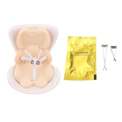 HUSHUI Puppenauto -Sitz -Beschützer AIR Vent 17 cm Stofftierwagen -Desktop -Ornament Set mit Zubehör Dekoration Display Vorräte (Beige) von HUSHUI