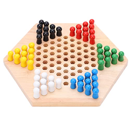 Holzkäfer-Brettspiel für Unterhaltsames, Sechsseitiges Schachbrett und Farbenfroh für Eltern-Kind-Interaktion mit Konzentration, Strategie und Beobachtung von HUSHUI