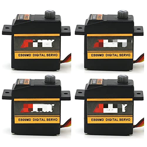 For EMAX ES09MD Dual-Lager Special Swash Metal Digital Servo for TREX Align 450 Hubschrauber (es08ma es08md es08a) (Color : 4 pieces) von HUTIANSN