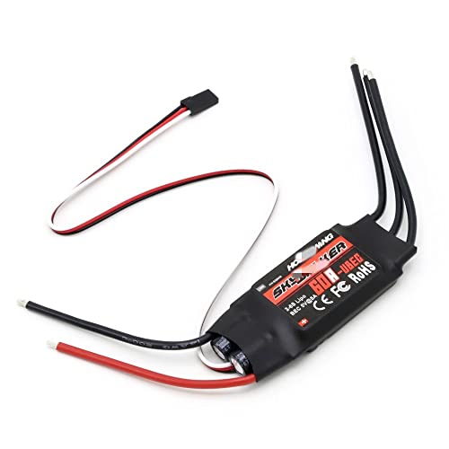 For Hobbywing for Skywalker 40A 50A 60A 80A 15A 20A 30A ESC Drehzahlregler mit UBEC for RC Flugzeuge Hubschrauber (Color : Skywalker 60A) von HUTIANSN