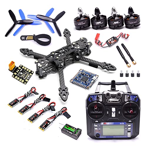 For Mark4 for Mark 4 5 Zoll 225 mm 2204 2300 kV Motor Cyclone 20A BLHeli_S ESC W/L ED F4 V3S Flight Control FPV Freestyle Frame Combo Set (Color : With Flysky i6) von HUTIANSN