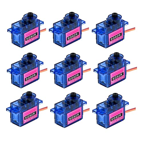 For SG92R SG 92 9G 2pcs / 5pcs / 10pcs / 20pcs / 50pcs Los New Mini Micro Servo 9g 2.5kg for RC Flugzeug Hubschrauber Auto Boot (Color : 10pcs) von HUTIANSN