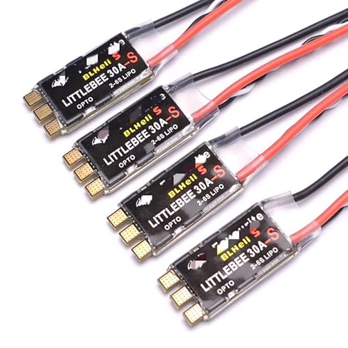 HUTIANSN for Favorit for FVT for LittleBee 30A-S 30A - S ESC BLHeli_S OPTO 2-6S Unterstützt for Mulitshot for Oneshot42 for OneShot125 (Color : 4PCS ESC) von HUTIANSN