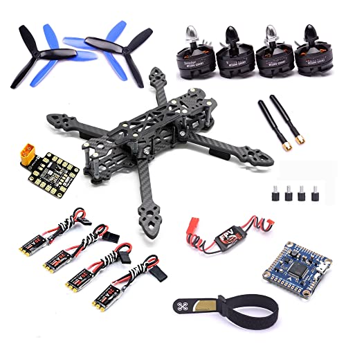 HUTIANSN for Mark4 for Mark 4 5 Zoll 225 mm 2204 2300 kV Motor Cyclone 20A BLHeli_S ESC W/L ED F4 V3S Flight Control FPV Freestyle Frame Combo Set (Color : Without Flysky i6) von HUTIANSN