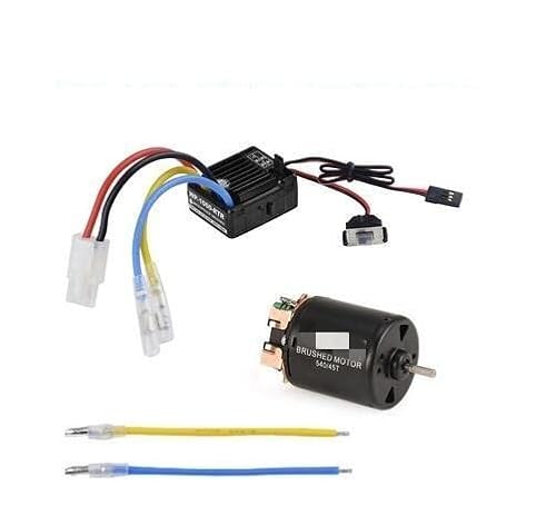 HUTIANSN for Rc 540 21T 27T 35T 45T 55T 80T Bürstenmotor mit WP-1060-RTR 60A Wasserdichter ESC for RC Car Rock Crawler (Color : 45T with ESC) von HUTIANSN