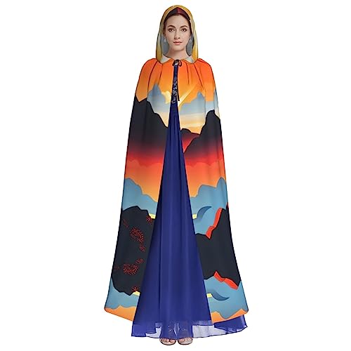 HUTOOLEE Bright Sunrise Kapuzenumhang für Halloween, Cosplay, Abschlussball, Party, Comic-Con für Erwachsene, Party-Dekoration, Umhang, schöner Grafikdruck HUTOOLEE Bright Sunrise Kapuzenumhang für Halloween, Cosplay, Abschlussball, Party, Comic-Con für Erwachsene, Party-Dekoration, Umhang, schöner Grafikdruck von HUTOOLEE
