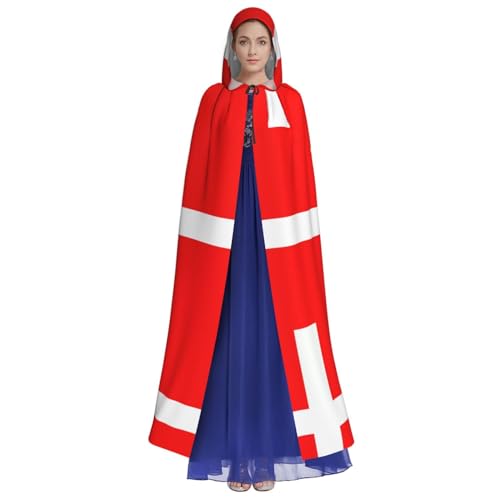 HUTOOLEE Dänemark, dänische Flagge, Kapuzenumhang, Halloween, Cosplay, Abschlussball, Party, Comic, Con für Erwachsene, Party-Dekoration, Umhang, schöner Grafikdruck, Schwarz HUTOOLEE Dänemark, dänische Flagge, Kapuzenumhang, Halloween, Cosplay, Abschlussball, Party, Comic, Con für Erwachsene, Party-Dekoration, Umhang, schöner Grafikdruck, Schwarz von HUTOOLEE