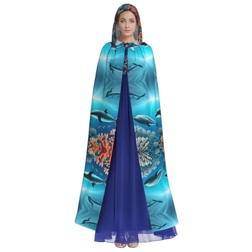 HUTOOLEE Kapuzenumhang mit Walen unter dem Meer, Halloween, Cosplay, Abschlussball, Party, Comic, Con für Erwachsene, Party-Dekoration, Umhang, schöner Grafikdruck, Schwarz HUTOOLEE Kapuzenumhang mit Walen unter dem Meer, Halloween, Cosplay, Abschlussball, Party, Comic, Con für Erwachsene, Party-Dekoration, Umhang, schöner Grafikdruck, Schwarz von HUTOOLEE