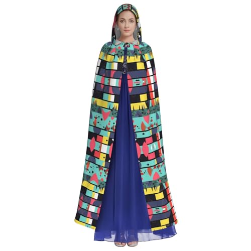 HUTOOLEE Kapuzenumhang mit geometrischen Mustern, Halloween, Cosplay, Abschlussball, Party, Comic, für Erwachsene, Party-Dekoration, Umhang, schöner Grafikdruck HUTOOLEE Kapuzenumhang mit geometrischen Mustern, Halloween, Cosplay, Abschlussball, Party, Comic, für Erwachsene, Party-Dekoration, Umhang, schöner Grafikdruck von HUTOOLEE