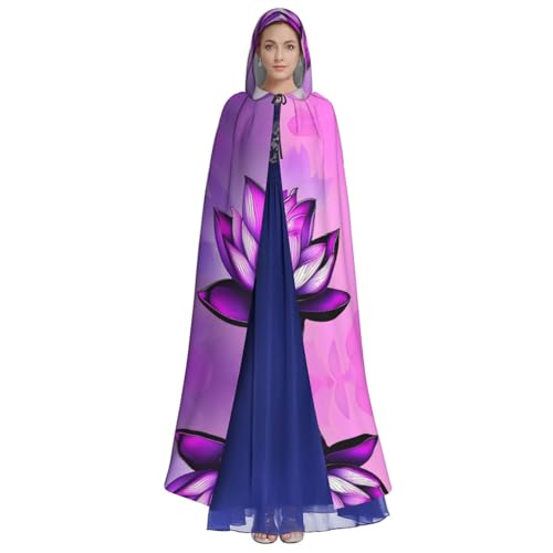HUTOOLEE Lila Lotus Kapuzenumhang Halloween Cosplay Abschlussball Party Comic Con Erwachsene Party Dekoration Umhang Schöner Grafikdruck HUTOOLEE Lila Lotus Kapuzenumhang Halloween Cosplay Abschlussball Party Comic Con Erwachsene Party Dekoration Umhang Schöner Grafikdruck von HUTOOLEE