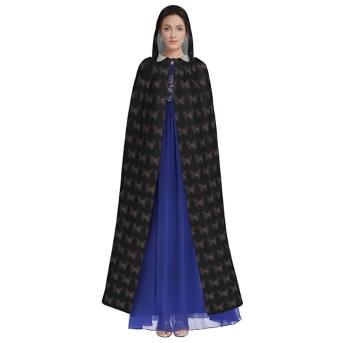 HUTOOLEE Mystery Schmetterling Kapuzenumhang Halloween Cosplay Abschlussball Party Comic Con Erwachsene Party Dekoration Umhang Schöner Grafikdruck Schwarz HUTOOLEE Mystery Schmetterling Kapuzenumhang Halloween Cosplay Abschlussball Party Comic Con Erwachsene Party Dekoration Umhang Schöner Grafikdruck Schwarz von HUTOOLEE