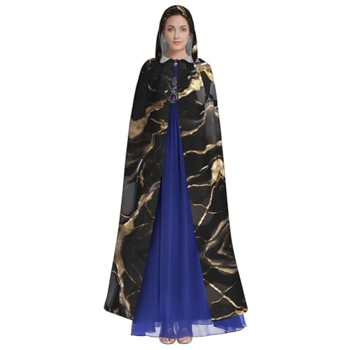 HUTOOLEE Schwarz-goldener Marmor-Kapuzenumhang für Halloween, Cosplay, Abschlussball, Party, Comic-Con für Erwachsene, Party-Dekoration, Umhang, schöner Grafikdruck HUTOOLEE Schwarz-goldener Marmor-Kapuzenumhang für Halloween, Cosplay, Abschlussball, Party, Comic-Con für Erwachsene, Party-Dekoration, Umhang, schöner Grafikdruck von HUTOOLEE